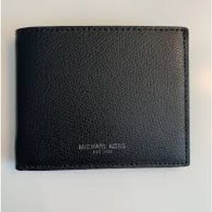 Michael Kors Black Pebbled Leather Billfold Wallet
